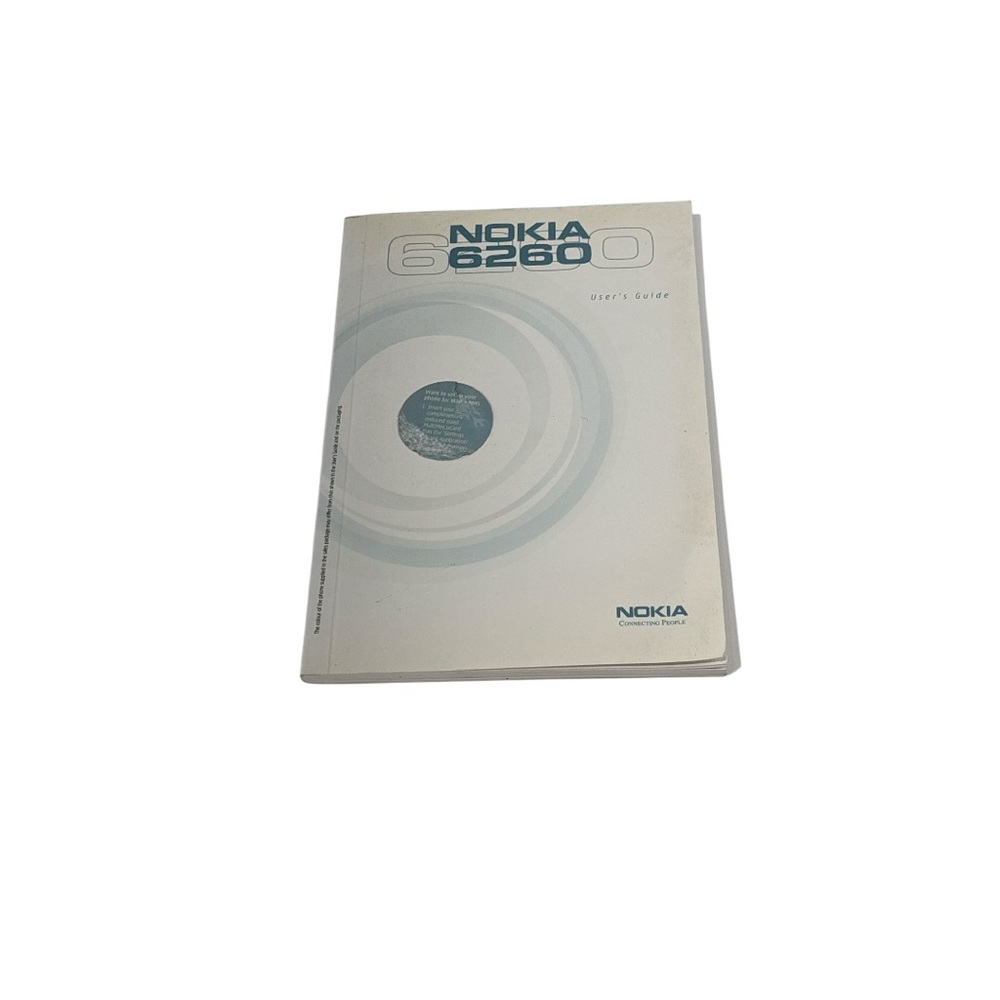 VTG Y2K Nokia 6260 mobile phone user 2004 Manual ONLY